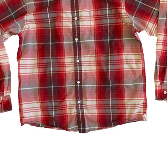 The North Face Men's Size L Button Up Long Sleeve Plaid Adult Shirt - Picture 9 of 15
